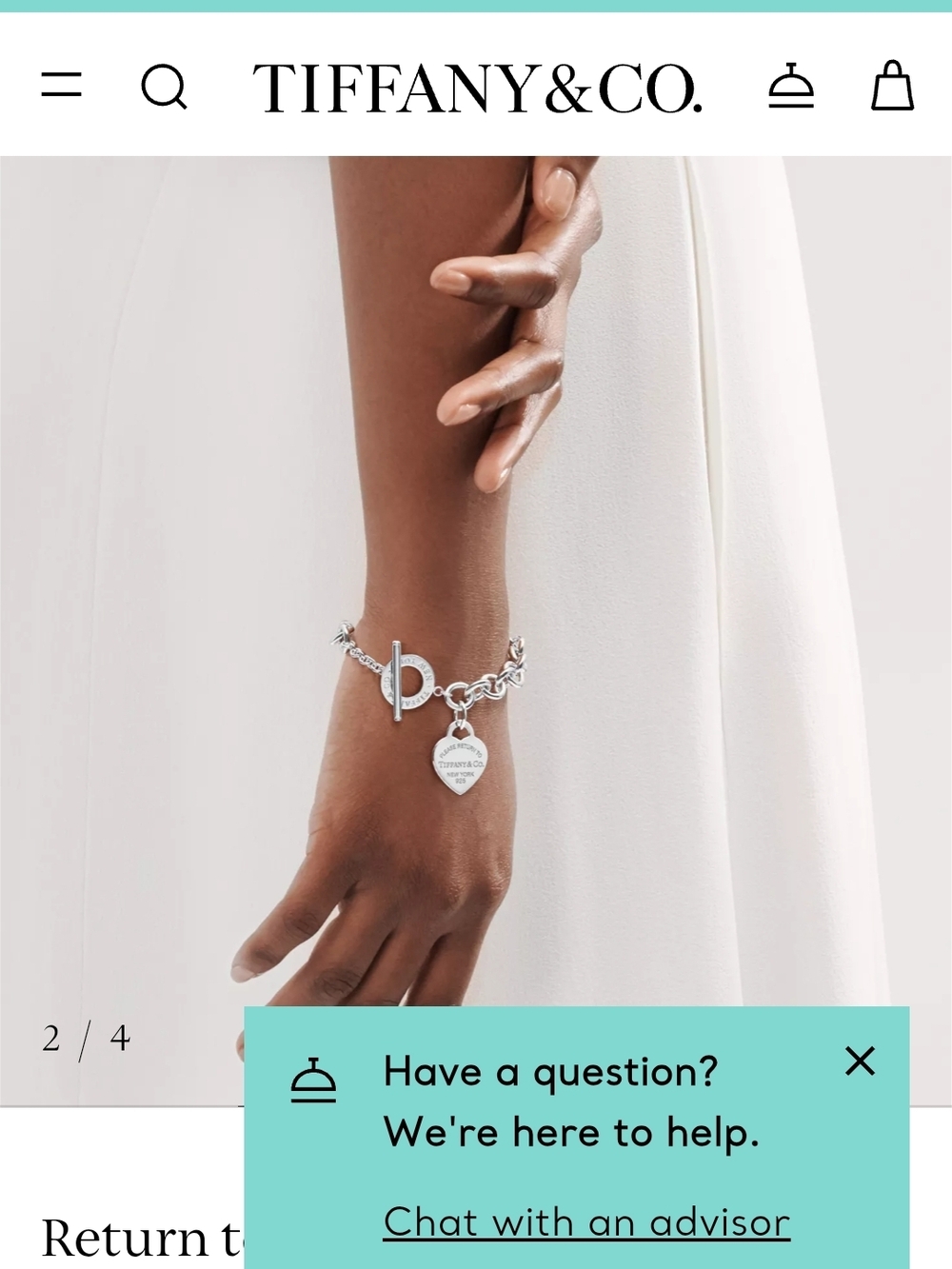 ✨ SALE Return To Tiffany's Heart Charm Bracelet w/ Box - Picture 15 of 15